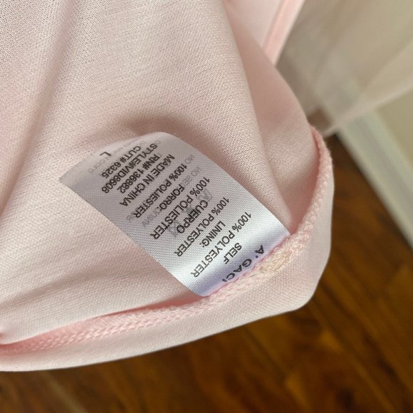 Agaci Dress Gown NEW + TAGS Tulle Mesh Blush Pink - Picture 13 of 13